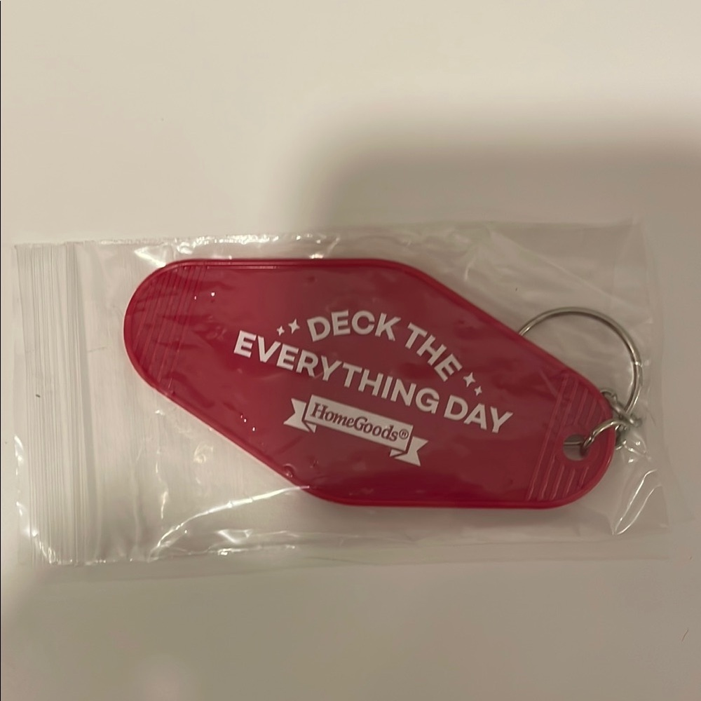 NEW Red HomeGoods Keychain